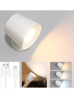 Wandleuchte in weiß 1-flammige akku 360° Drehbar