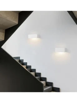 Wandleuchte in weiß G9 Up and Down Design L 22CM Gips Modern Hallampe