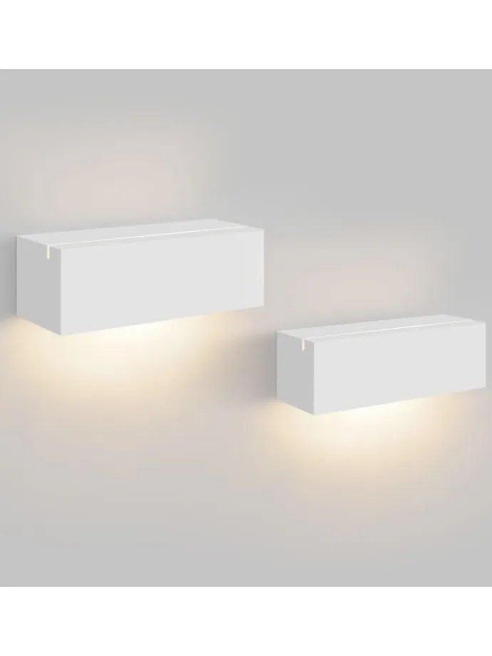 Wandleuchte in weiß G9 Up and Down Design L 22CM Gips Modern Hallampe