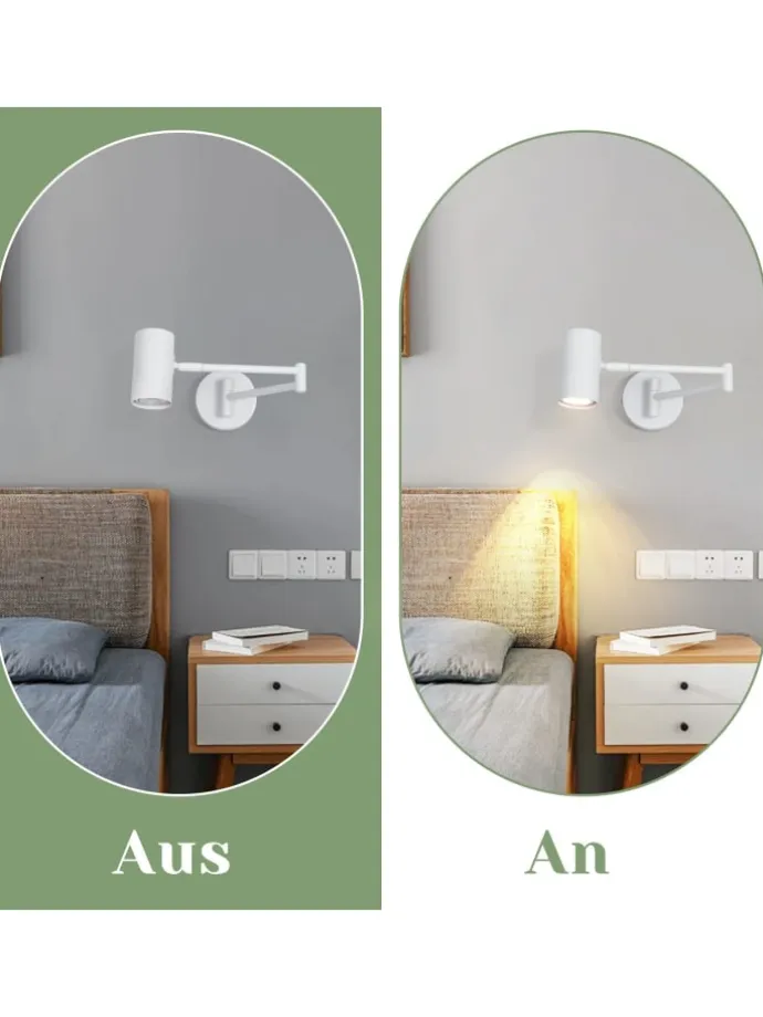 Wandleuchte in weiß GU10 schwenkbar