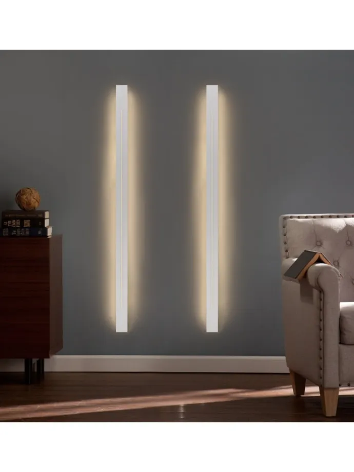 Wandleuchte in weiß L 100cm warmweiß