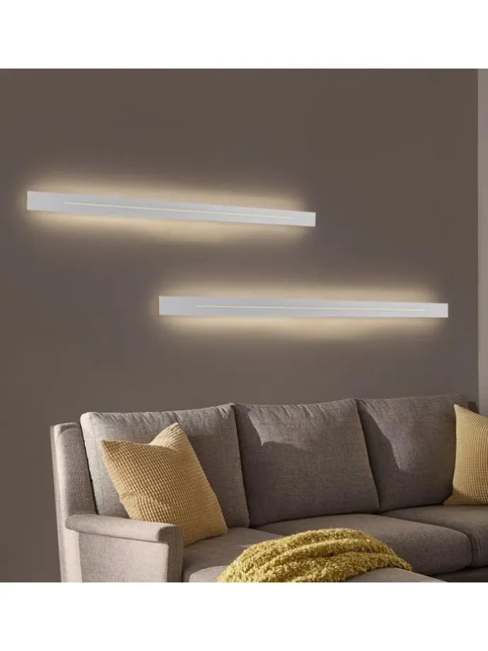 Wandleuchte in weiß L 100cm warmweiß