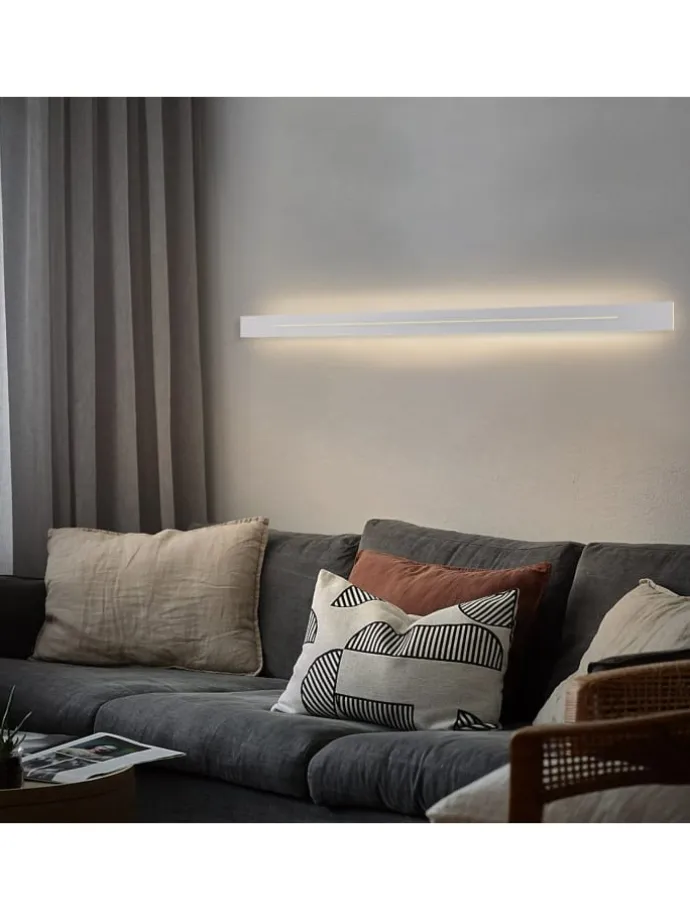 Wandleuchte in weiß L 100cm warmweiß