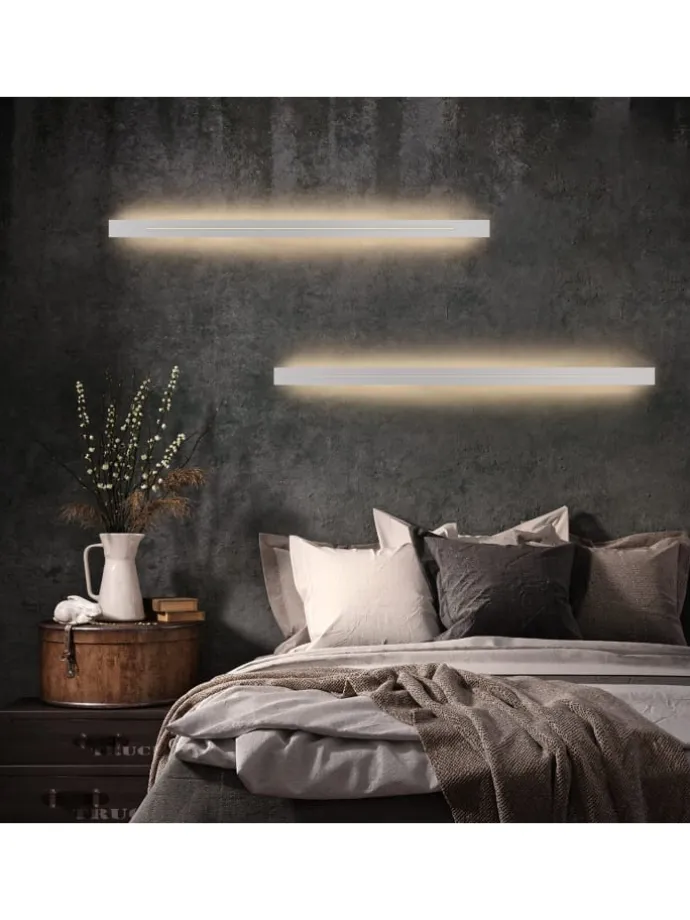 Wandleuchte in weiß L 100cm warmweiß