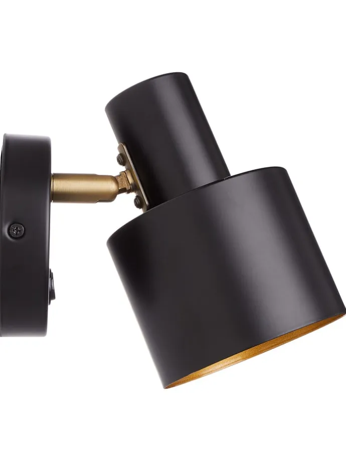 Wandleuchte ISAK in Schwarz