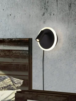 Wandleuchte JORDAN in schwarz matt