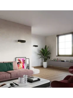 Wandleuchte Keramik TAURUS in Schwarz mit glas loft style LED E27 NICE LAMPS