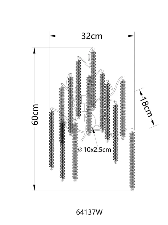 Wandleuchte "LAVERNE" in silver