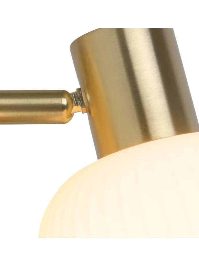 Wandleuchte "LEARTA" in messingmatt - (L)16 cm x (B)10 cm x (H)13.5 cm