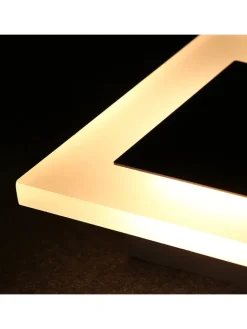 Wandleuchte LED in chrom eckig modern 7W warmweiß Metall und Acryl L 16cm