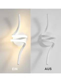 Wandleuchte LED in weiß Modern Aluminium 7W warmweiß Ganglampe L 40.5cm