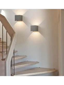 Wandleuchte LED 5W in grau modern 3000K warmweiß IP65