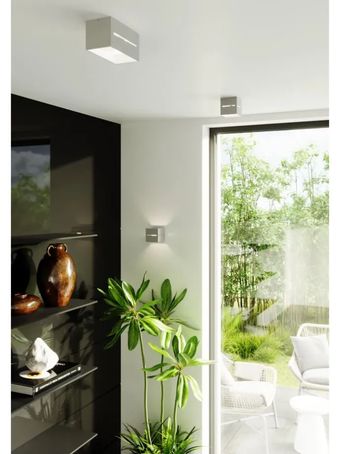 Wandleuchte LORUM 1 in Grau aluminium quadratische moderne Lampe G9 NICE LAMPS