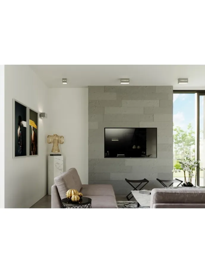 Wandleuchte LORUM 1 in Grau aluminium quadratische moderne Lampe G9 NICE LAMPS