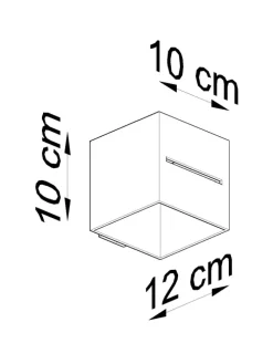 Wandleuchte LORUM 1 in Grau aluminium quadratische moderne Lampe G9 NICE LAMPS