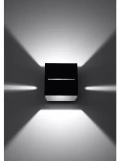 Wandleuchte LORUM 1in Schwarz aluminium quadratische moderne Lampe G9 NICE LAMPS