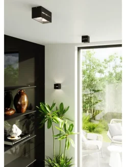 Wandleuchte LORUM 1in Schwarz aluminium quadratische moderne Lampe G9 NICE LAMPS