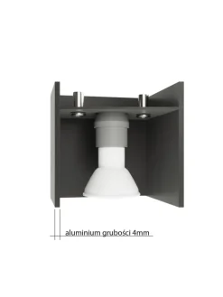 Wandleuchte LORUM 1in Schwarz aluminium quadratische moderne Lampe G9 NICE LAMPS