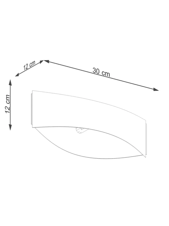 Wandleuchte LUTO schwarz H 12