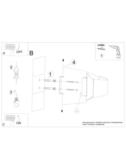 Wandleuchte LUTO schwarz H 12