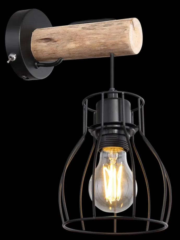 Wandleuchte "MINA" in black