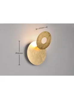 Wandleuchte MIO in goldfarbig