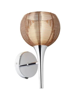 Wandleuchte mit Schalter Relax 29,5x16x17,5 cm in bronze/chrom