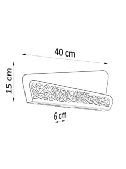 Wandleuchte PALNA in weiss H 15cm