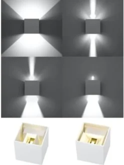 Wandleuchte PINIO in weiss LED IP54 H 140cm