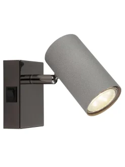 Wandleuchte "Robby" in Schwarz/ Grau - (B)7 x (H)10 cm