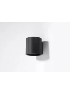 Wandleuchte RODA 1 in Schwarz aluminium Ø runde Lampe loft G9 LED NICE LAMPS