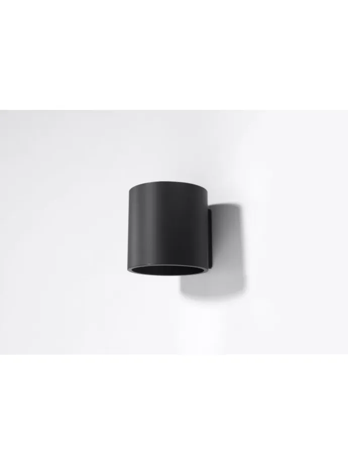 Wandleuchte RODA 1 in Schwarz aluminium Ø runde Lampe loft G9 LED NICE LAMPS