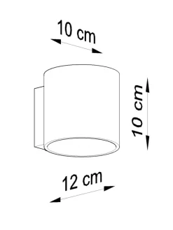 Wandleuchte RODA 1 in Schwarz aluminium Ø runde Lampe loft G9 LED NICE LAMPS