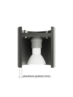 Wandleuchte RODA 1 in Schwarz aluminium Ø runde Lampe loft G9 LED NICE LAMPS