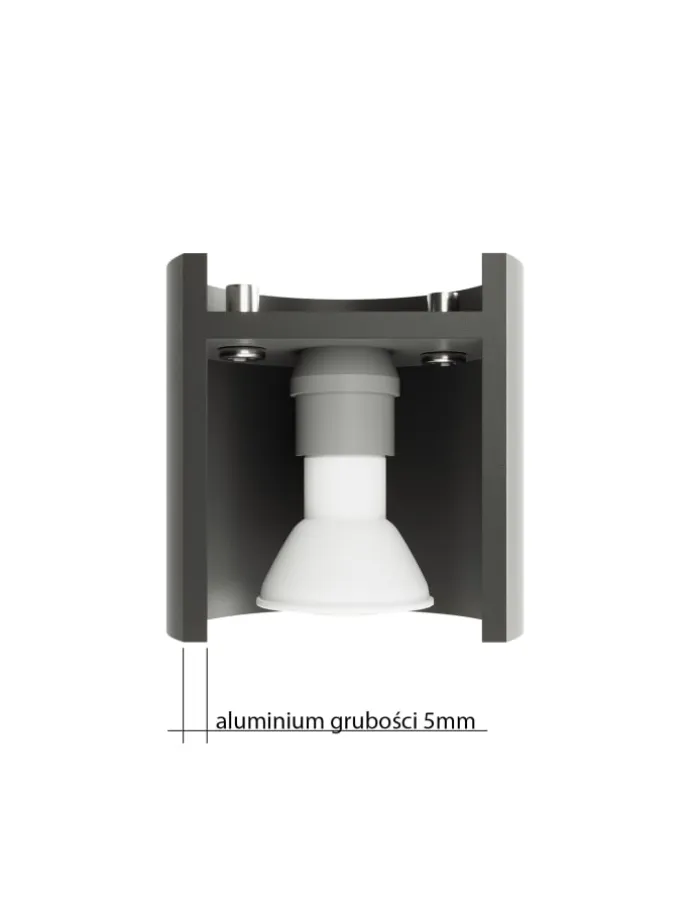 Wandleuchte RODA 1 in Schwarz aluminium Ø runde Lampe loft G9 LED NICE LAMPS