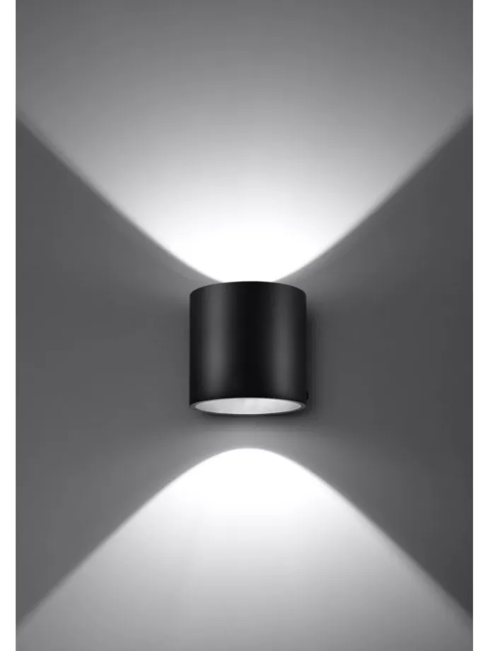 Wandleuchte RODA 1 in Schwarz aluminium Ø runde Lampe loft G9 LED NICE LAMPS