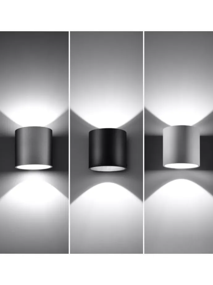 Wandleuchte RODA 1 in Schwarz aluminium Ø runde Lampe loft G9 LED NICE LAMPS