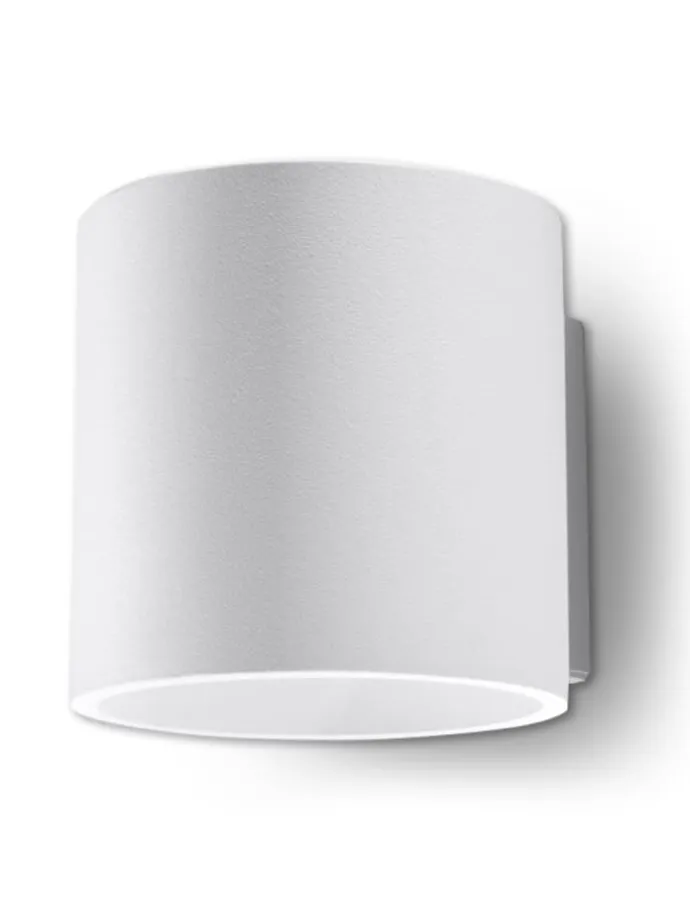 Wandleuchte RODA in Weiß aluminium Ø runde Lampe loft G9 LED NICE LAMPS