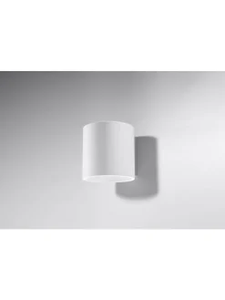 Wandleuchte RODA in Weiß aluminium Ø runde Lampe loft G9 LED NICE LAMPS