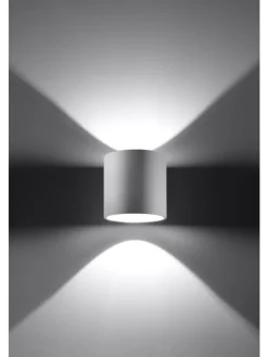 Wandleuchte RODA in Weiß aluminium Ø runde Lampe loft G9 LED NICE LAMPS