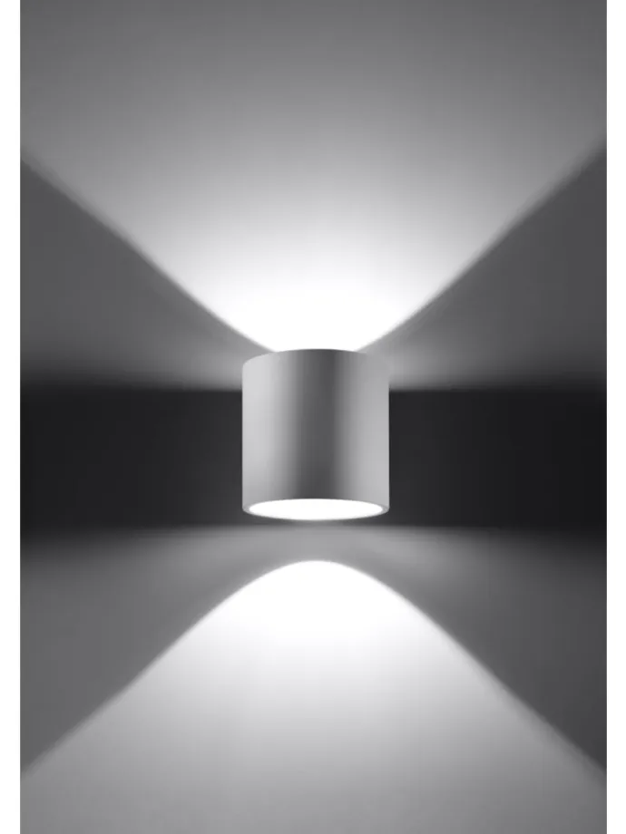 Wandleuchte RODA in Weiß aluminium Ø runde Lampe loft G9 LED NICE LAMPS