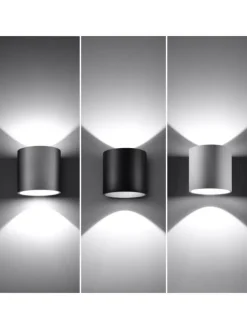 Wandleuchte RODA in Weiß aluminium Ø runde Lampe loft G9 LED NICE LAMPS