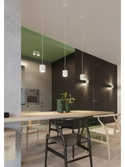 Wandleuchte RODA in Weiß aluminium Ø runde Lampe loft G9 LED NICE LAMPS