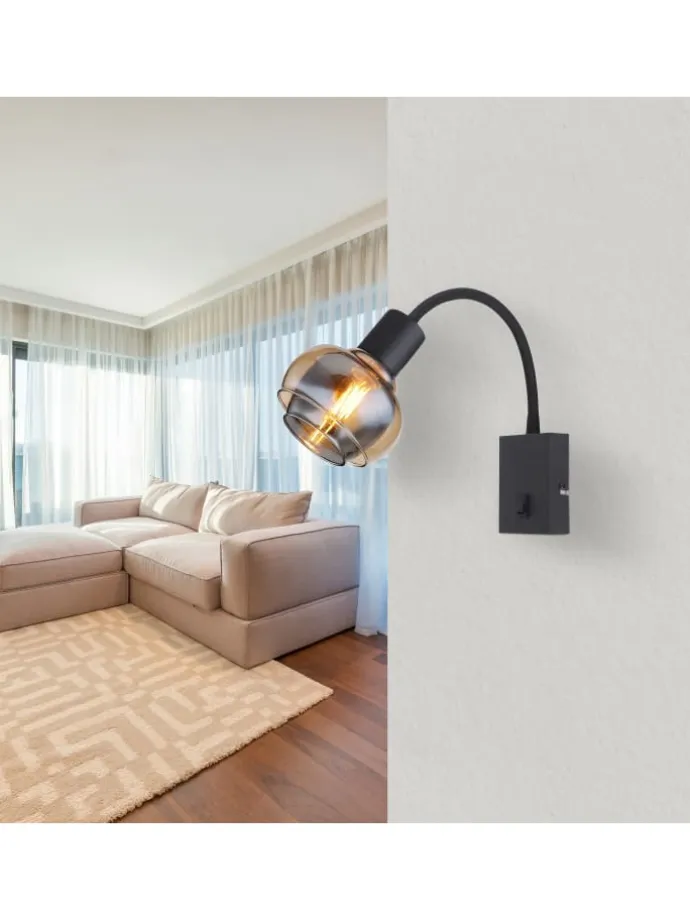 Wandleuchte "TOKKI" in black