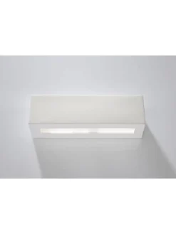 Wandleuchte VEGA in Keramik weiß rechteckig moderne lampe E27 LED NICE LAMPS