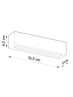 Wandleuchte VEGA in Keramik weiß rechteckig moderne lampe E27 LED NICE LAMPS