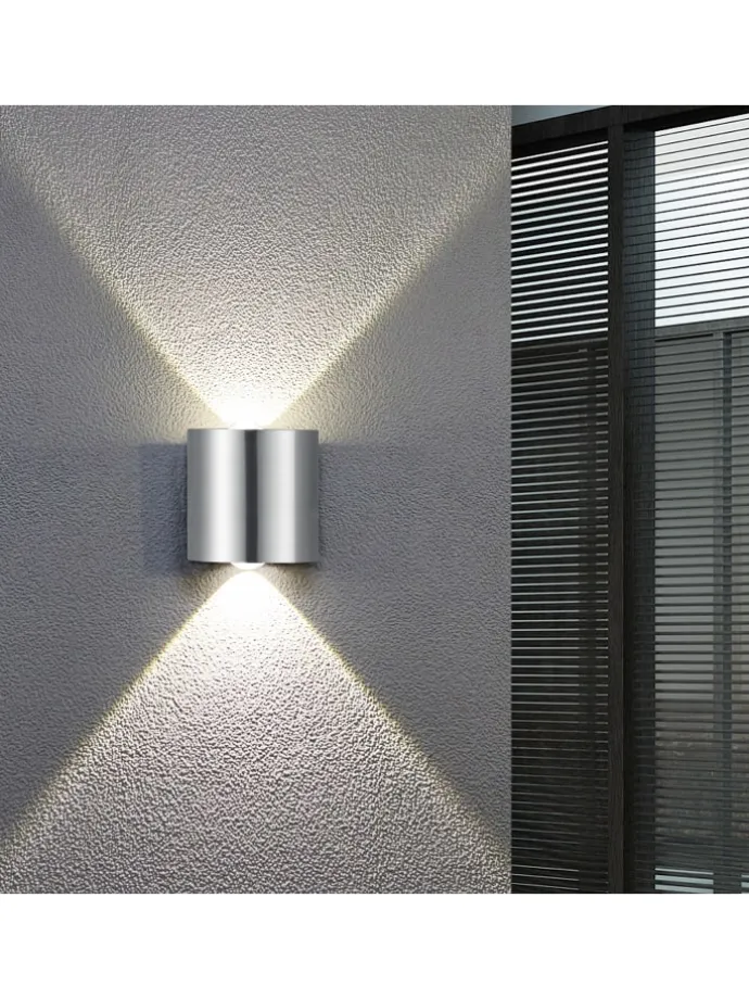 Wandleuchte WALES in Nickel matt