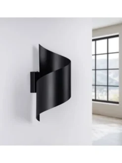 Wandleuchte ZUREA Schwarz H 55