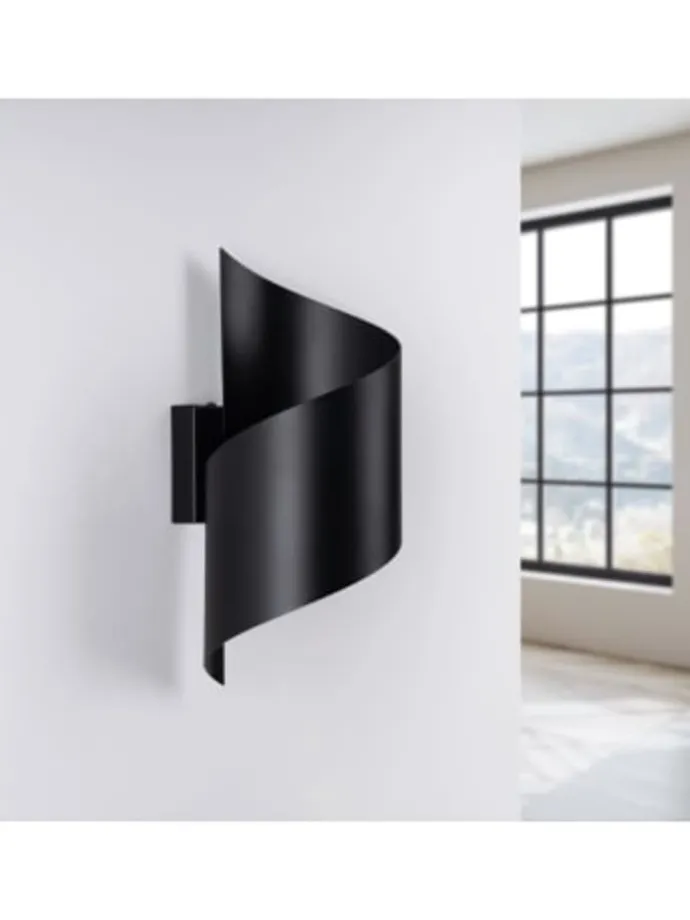 Wandleuchte ZUREA Schwarz H 55
