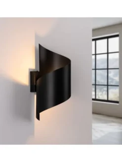 Wandleuchte ZUREA Schwarz H 55